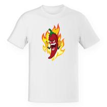 Camiseta Infantil Divertida Pimenta em fogo