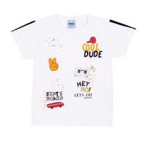 Camiseta Infantil Divertida Serelepe Branco Camiseta Infantil Divertida Serelepe Branco