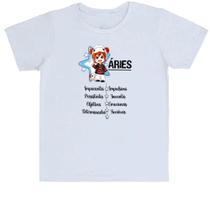 Camiseta Infantil Divertida Signo Cute Áries