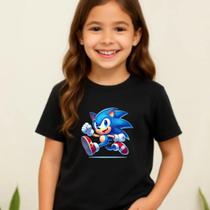 Camiseta Infantil Do Sonic Personalizada Tecido 30,1