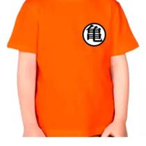 Camiseta Infantil Dragon Ball Goku Logo Nostalgia