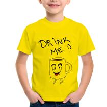 Camiseta Infantil Drink Me - Foca na Moda