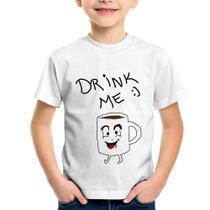 Camiseta Infantil Drink Me - Foca na Moda