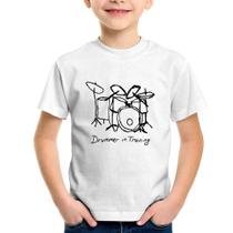 Camiseta Infantil Drummer in Training - Foca na Moda
