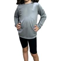 Camiseta Infantil Dry Fit Proteção Uv35+ Manga Longa Unissex