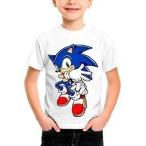Camiseta Infantil e Adulto Sonic The Hedgehog Game Filme