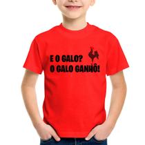 Camiseta Infantil E o galo O galo ganhô! - Foca na Moda