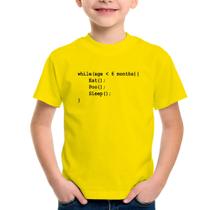 Camiseta Infantil Eat Poo Sleep Código - Foca na Moda