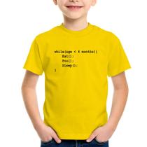 Camiseta Infantil Eat Poo Sleep Código - Foca na Moda