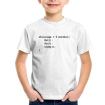 Camiseta Infantil Eat Poo Sleep Código - Foca na Moda