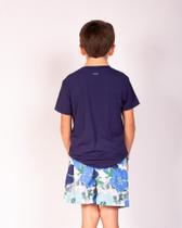 Camiseta Infantil em Dry Fit com Proteção UV50+ Azul Marinho / Cor: AZUL MARINHO / Tamanho: 02