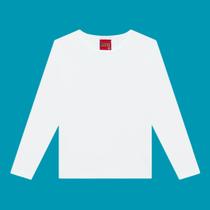 Camiseta Infantil em Malha Térmica Manga Longa na cor Branca - Kyly Camiseta Infantil em Malha Térmica Manga Longa na cor Branca - Kyly