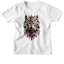 Camiseta Infantil Espirito lobo tribal