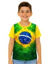 Camiseta Infantil Estampa Brasil