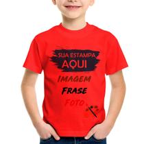 Camiseta Infantil Estampa Personalizada (Imagem, frase ou foto) - Foca na Moda