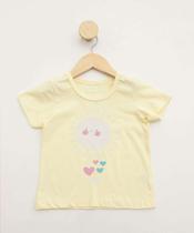 Camiseta Infantil Estampa Sol Manga Curta Marisa Tam 1-05180