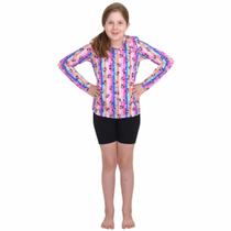 Camiseta Infantil Estampada Térmica Proteção Solar UV Menina