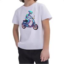 Camiseta Infantil ET andando de moto