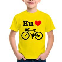 Camiseta Infantil Eu Amo Bicicleta - Foca na Moda