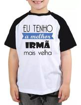 Camiseta infantil eu tenho a melhor irmã mais velha menino