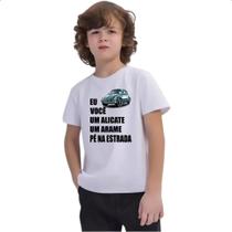 Camiseta Infantil Eu voce alicate arame pe na estrada