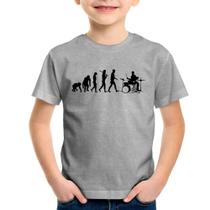 Camiseta Infantil Evolução do Baterista - Foca na Moda