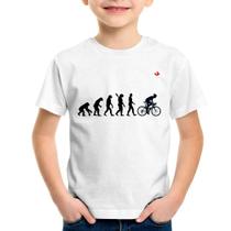 Camiseta Infantil Evolução do Ciclista - Foca na Moda