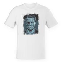 Camiseta Infantil Exterminador face machucada olho vermelho