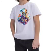 Camiseta Infantil Exterminador Watercolor Arte