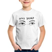 Camiseta Infantil Eyes Stay Sharp - Foca na Moda