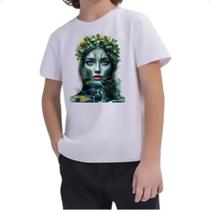 Camiseta Infantil Face mae natureza Camiseta Infantil Face mae natureza