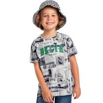 Camiseta Infantil Fakini Manga Curta Malha Estampada