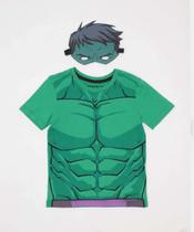 Camiseta Infantil Fantasia Hulk Marvel Tam 4 a 10-42079