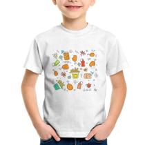 Camiseta Infantil Fast Food - Foca na Moda