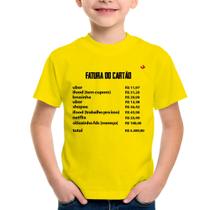 Camiseta Infantil Fatura do Cartão - Foca na Moda