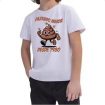Camiseta Infantil Fazendo Merda desde 1980