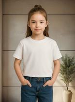 Camiseta Infantil Feminina Básica 100% Algodão Lançamento
