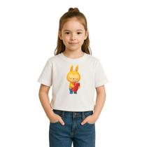 Camiseta Infantil Feminina Labubu Refrigerante Novidade Moda Camiseta Infantil Feminina Labubu Refrigerante Novidade Moda