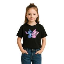 Camiseta Infantil Feminina Lilo Stitch Algodão Premium Oferta Camiseta Infantil Feminina Lilo Stitch Algodão Premium Oferta