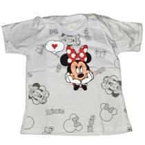 Camiseta Infantil Feminina manga curta algodão