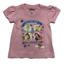 Camiseta Infantil Feminina Manga Curta Princesas Disney 10 Anos - Basic +