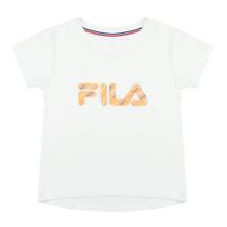 Camiseta Infantil Fila Letter Slim - Off White