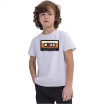 Camiseta Infantil Fita K7 retro anos 90 Camiseta Infantil Fita K7 retro anos 90