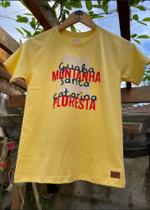 Camiseta infantil floresta amarela Camiseta infantil floresta amarela