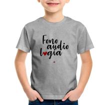 Camiseta Infantil Fonoaudiologia por amor - Foca na Moda