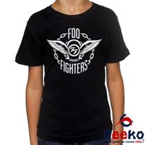 Camiseta Infantil Foo Fighters 100% Algodão Rock Geeko