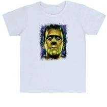Camiseta Infantil Frankenstein Pintura Colorida