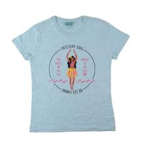 Camiseta Infantil FreeSurf MC Baby Look Azul Mescla - 141601