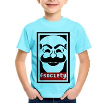 Camiseta Infantil Fsociety - Foca na Moda