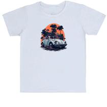 Camiseta Infantil Fusca Branco Sunset